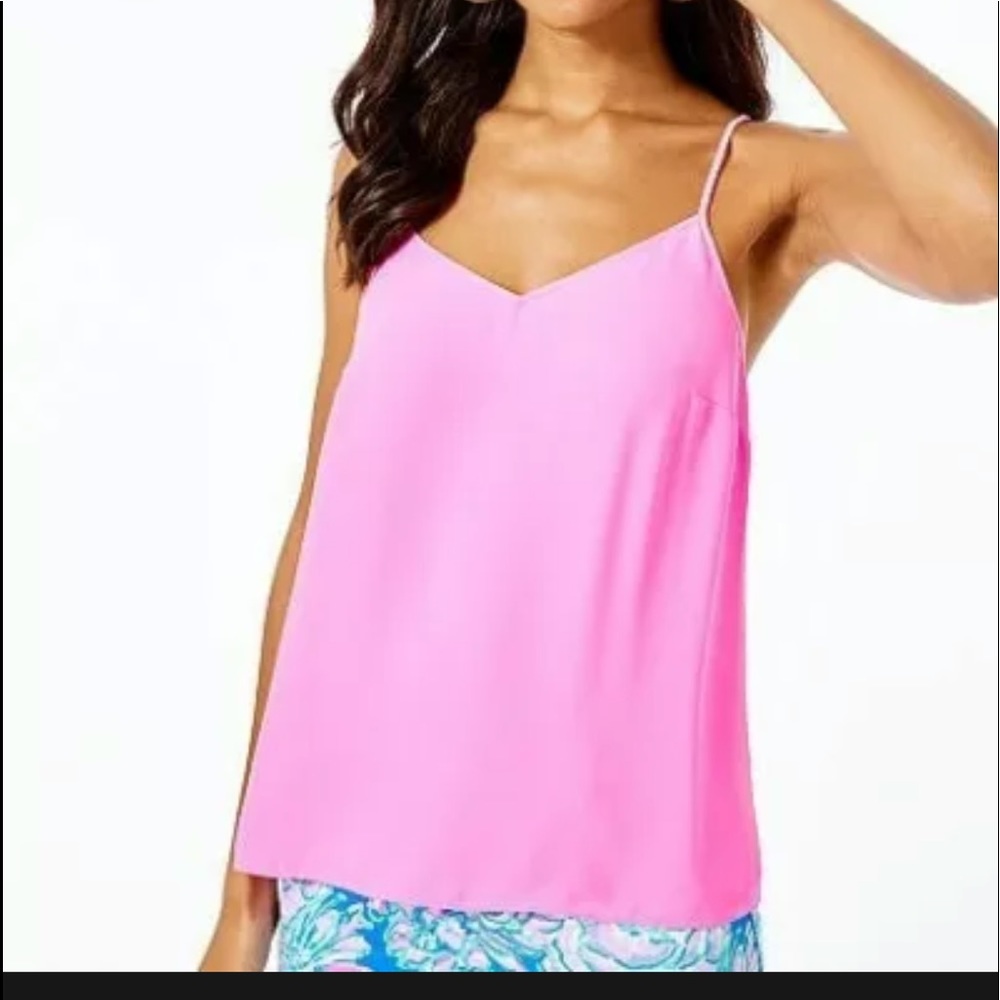 NWT Lilly Pulitzer Silk Dusk Racerback Tank Top